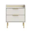 MESA DE CABECEIRA PROVINCIA YVES OFF WHITE / DOURADO REF.: PA51552
