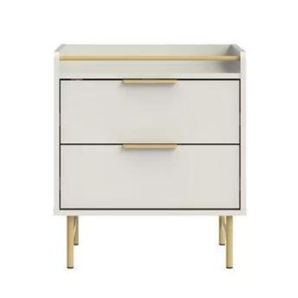 MESA DE CABECEIRA PROVINCIA YVES OFF WHITE / DOURADO REF.: PA51552