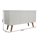 BUFFET ARTSOLI VENUS 3 PORTAS DESMONTADA CASTANHO CLARO COM OFF REF.: 3062D