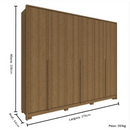 ROUPEIRO RIMO NEW GUARAPARI 6 PORTAS COR JEQUITIBA / JEQUITIBA REF.: 47905