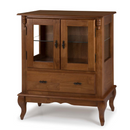 CRISTALEIRA LINZ BAIXA LATERAL VIDRO 2 PORTAS 1 GAVETA COR: 024B REF: 60312