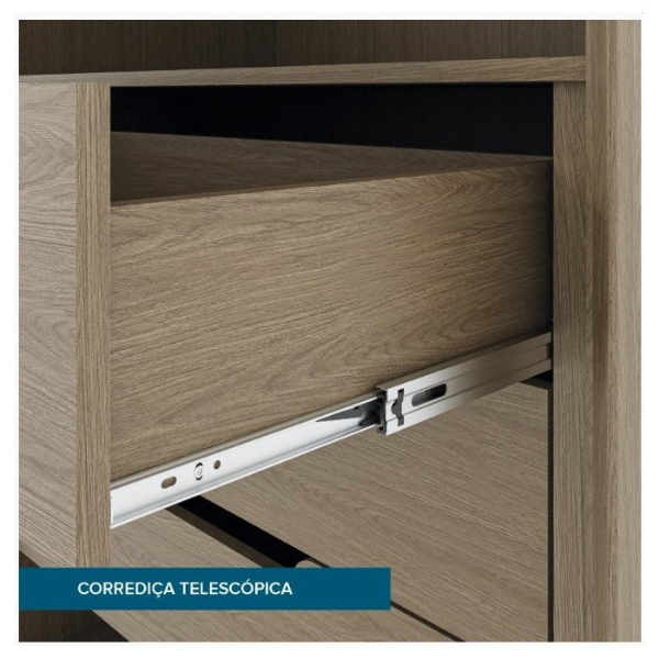 ROUPEIRO RIMO NEW GUARAPARI 6 PORTAS COR JEQUITIBA / JEQUITIBA REF.: 47905