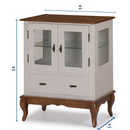 CRISTALEIRA LINZ BAIXA LATERAL VIDRO 2 PORTAS 1 GAVETA COR: 011B COM 024B REF: 60312