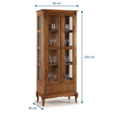 CRISTALEIRA LINZ LATERAL VIDRO 2 PORTAS 1 GAVETA COR: 024B REF: 60303