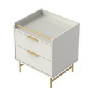 MESA DE CABECEIRA PROVINCIA YVES OFF WHITE / DOURADO REF.: PA51552