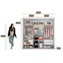 ROUPEIRO NOVO HORIZONTE BRAVO GOLD 2 PORTAS 4 GAVETAS COR:BRANCO REF:16487364 A:2,18XL:2,08XP:0,55