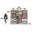 ROUPEIRO NOVO HORIZONTE MONACO 2PORTAS COM ESP INTERNO 02 COR:BRANCO REF:18023391 A 2,36XL2,41XP0,55