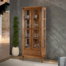 CRISTALEIRA LINZ LATERAL VIDRO 2 PORTAS 1 GAVETA COR: 024B REF: 60303