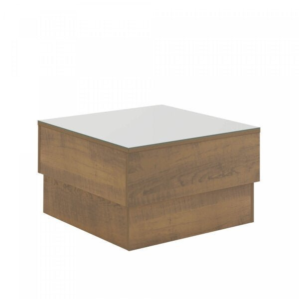 MESA DE CENTRO ARTELY PARATY COR PINHO COM ESPELHO