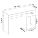ESCRIVANINHA NOTAVEL NT 2070 REF.: 242 COR: FREIJO TREND / FREIJO TREND