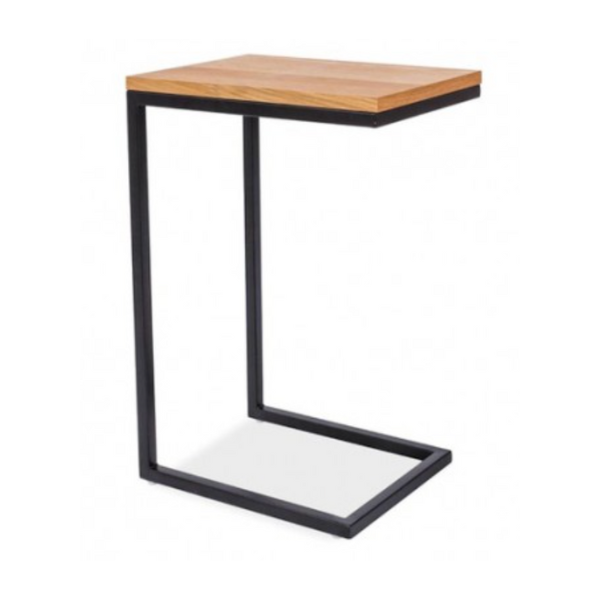 MESA LATERAL OCRE ROSE ESMERALDA P IMBUIA METAL PRETO MICRO TEXTURA