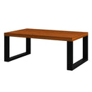 MESA CENTRO DALLA COSTA INDUSTRIAL F12 89,5X0,53 CM COR: JPF FREIJO/PRETO FOSCO