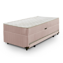 COLCHAO SENSOR BOX COM AUXILIAR MAGNIFICO 0,88X0,60X1,88 SUED ROSA NA LATERAL COM MOLAS COD:25105/21