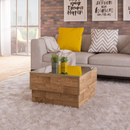 MESA DE CENTRO ARTELY PARATY COR RUSTICO COM ESPELHO