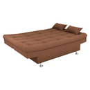 SOFA CAMA MATRIX SALOME COR E435 VELUDO INCA FERRUGEM