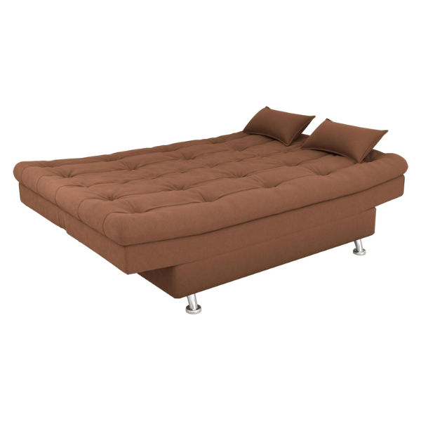 SOFA CAMA MATRIX SALOME COR E435 VELUDO INCA FERRUGEM