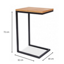 MESA LATERAL OCRE ROSE ESMERALDA P IMBUIA METAL PRETO MICRO TEXTURA