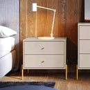 MESA DE CABECEIRA PROVINCIA JASPER OFF WHITE / DOURADO REF.: PA51253