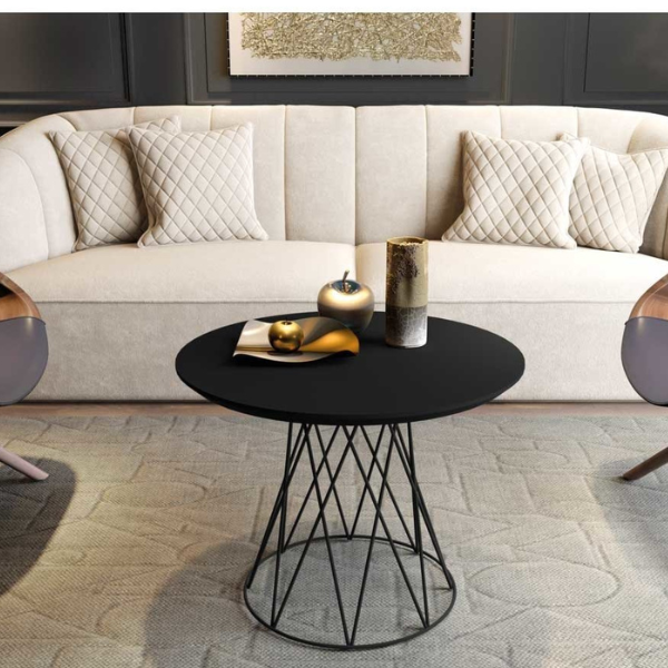 MESA DE CENTRO JB BECHARA REF.: 8040 LUXO COR: PRETO FOSCO