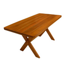 MESA PARA CHURRASCO IMPACTO 2,50 MTS COM 2 BANCOS EUCALIPTO TEKA MACIÇO COR: MEL