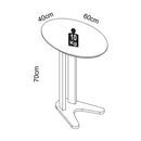 MESA LATERAL DALLA COSTA OVAL 0,60 CM TB604 JJ - FREIJO