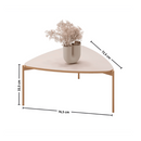 MESA DE CENTRO DJ ISA TRIANGULAR COR:OFF WHITE PÉS DOURADOS REF.: 34493174