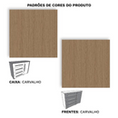 COMODA RIMO ANGRA 4 GAVETAS COM SAPATEIRA COR CARVALHO/CARVALHO REF.: 47787