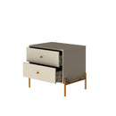 MESA DE CABECEIRA PROVINCIA JASPER OFF WHITE / DOURADO REF.: PA51253