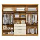 ROUPEIRO DEMOBILE GIARDINO 6 PORTAS COM ESPELHO COR: CINAMON / OFF WHITE 2,28ALTX262,2LARGX0,55