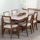 MESA PROVINCIA ADDAR 1,60X0,90 COM VIDRO COR: OFF WHITE FOSCO / NATURAL REF.: PA1030951