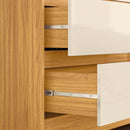 ROUPEIRO DEMOBILE GIARDINO 6 PORTAS COM ESPELHO COR: CINAMON / OFF WHITE 2,28ALTX262,2LARGX0,55