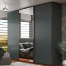 ROUPEIRO MAMBEL VENETO 3 PORTAS DESLIZANTES COM 1 PORTA DE ESPELHO COR GRAFITE