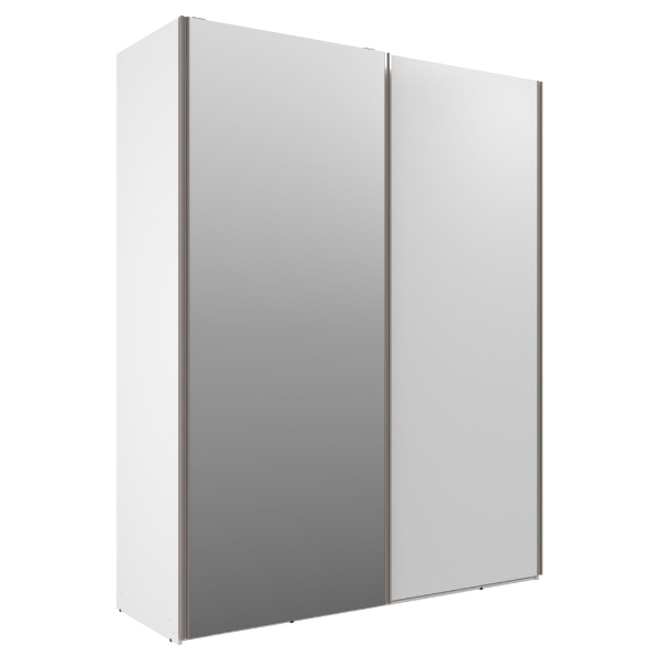 ROUPEIRO MAMBEL VENETO 2 PORTAS DESLIZANTES COM 1 PORTA DE ESPELHO COR BRANCO