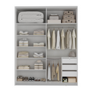 ROUPEIRO MAMBEL VENETO 2 PORTAS DESLIZANTES COM 1 PORTA DE ESPELHO COR BRANCO