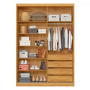 ROUPEIRO DEMOBILE RIVA 2 PTS COM 1 PORTA ESPELHO COR: CINAMON/OFF WHITE