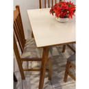 MESA FLAMINGO NOGUEIRA NAIARA 90X90 TAMPO VIDRO OFF