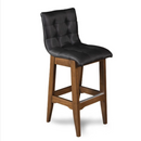 BANQUETA ESTILO MOVEIS MALU (ALTA) CAPUCCINO TECIDO FACTOR PRETO REF.: 71