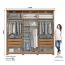 ROUPEIRO HENN LEBLON 6 PORTAS COR: NATURE/OFF WHITE REF.: D327-127