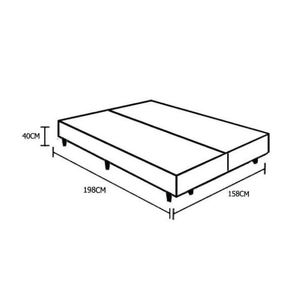 BOX DF BOX LINHO CINZA 51 0,79X1,98X0,27 REF.: 833 - QUEEN (QUEEN - CLIENTE DEVE COMPRAR 2 UNIDADES)