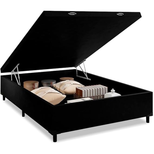 BOX BAU DF BOX LINHO PRETO 50 1,38X1,88X0,36 REF.: 899 - CASAL