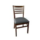 CADEIRA IAGO MATTE JULIA IMBUIA TECIDO 11 LINHO CINZA REF.: 2.01.008