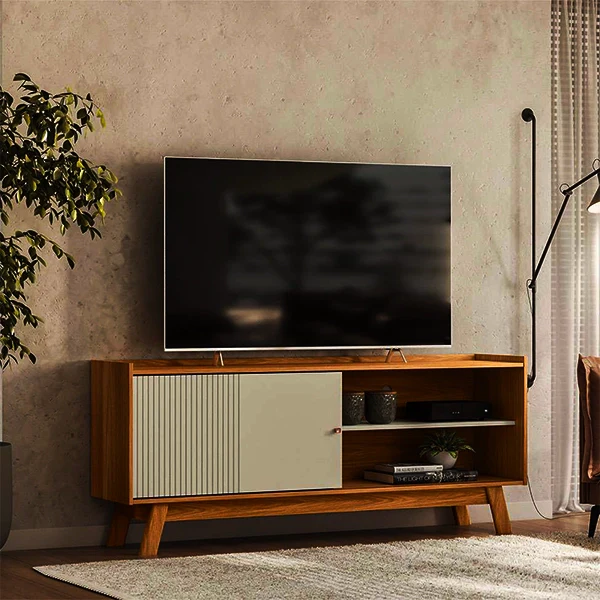 RACK LINEA BRASIL AURUN COR NATURALE / OFF WHITE 1,60 MTS