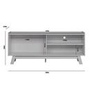 RACK LINEA BRASIL AURUN COR NATURALE / OFF WHITE 1,60 MTS