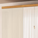 ROUPEIRO DEMOBILE GIARDINO 6 PORTAS COM ESPELHO COR: CINAMON / OFF WHITE 2,28ALTX262,2LARGX0,55