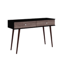 APARADOR MOVEL BENTO 2 GAVETAS COR PRETO/RUSTICO