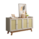 BUFFET LINEA BRASIL LAZIO COR AMENDOA / OFF WHITE