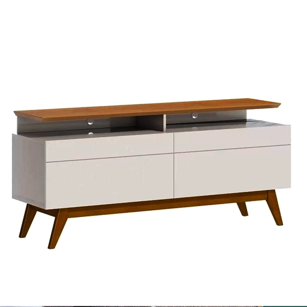 RACK IMCAL CLASSIC MAIS 1,46 MTS 2 GAVETAS COR: OFF WHITE / NATURE COD.: 12333