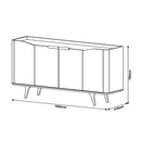 BUFFET IMCAL ARC 1,60 MTS COR: OFF WHITE / NATURE COD.: 64133