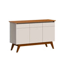 BUFFET IMCAL CLASSIC 1,25 MTS 3 PORTAS SEM ESPELHO COR: OFF WITE / NATURE COD.: 66833