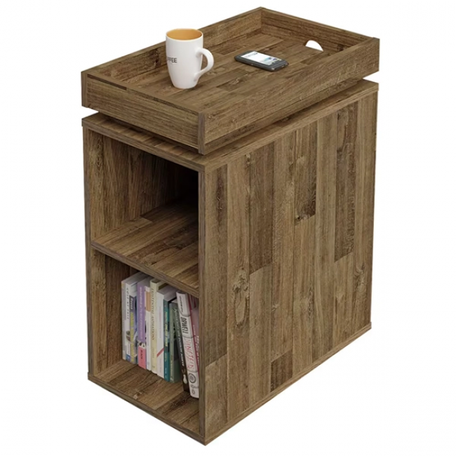 MESA APOIO ARTELY OLIVIA COR RUSTICO